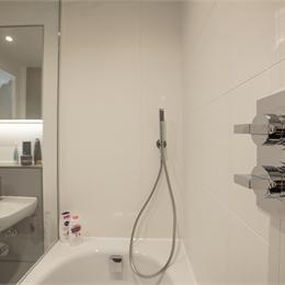 Tile-effect finish for GRP bathroom pods | Offsite Solutions