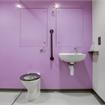 Image of a complete Bathroom Pod after installation at a Hospital. 